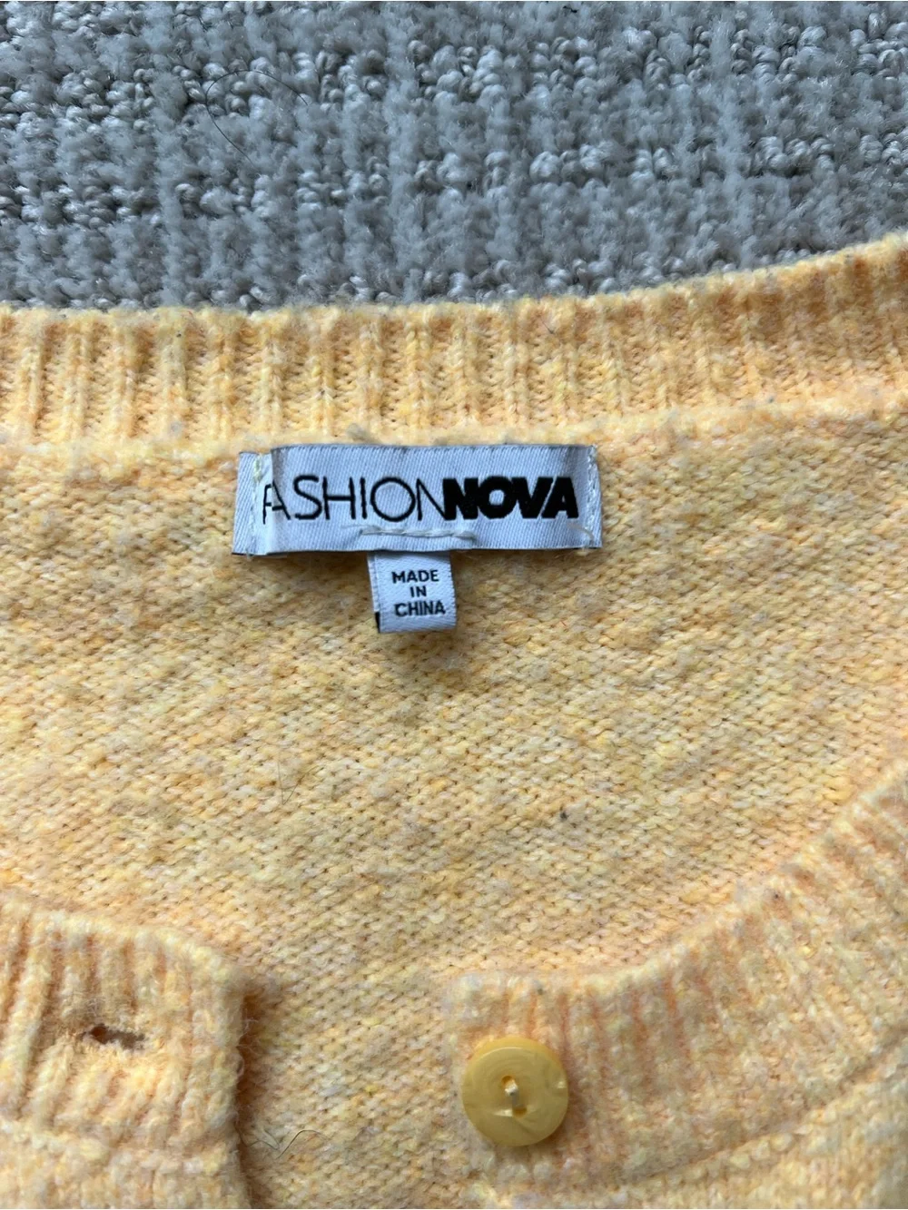 Yellow Fitted Cardigan